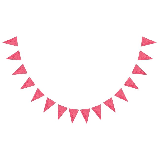 Bright pink textile design featuring a central blu bunting  (All)