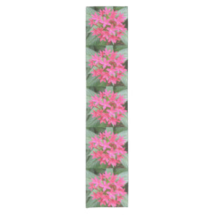 Bright Pink Tropical Flowers Table Runner
