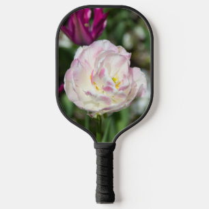 Bright pink tulips on a sunny day  pickleball paddle