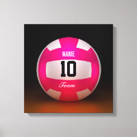 Bright Pink Volleyball Team