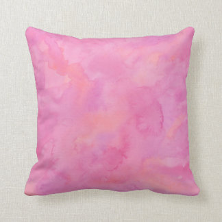 Bright Pink Watercolor Cushion