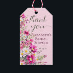 Bright Pink Wildflowers Floral Boho Bridal Shower Gift Tags<br><div class="desc">Botanical,  elegant,  and feminine design for a bridal shower with delicate watercolor wildflowers in bright magenta pink,  and white colours.</div>