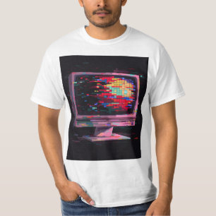 Bright Pixelated Computer Monitor T-Shirt