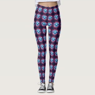 Bright Pixelated Diamond  Leggings