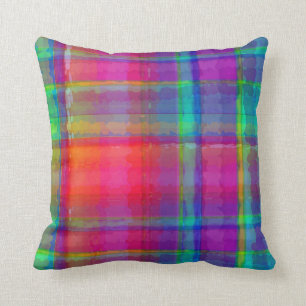 Bright Plaid Cushion