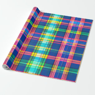 Bright Plaid Wrapping Paper