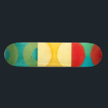 Bright Pop Art with Circles and Squares Skateboard<br><div class="desc">Fluorescent is not just for lights anymore as proven by this wonderfully bright pop art piece. This print is a mash of square grids with coloured circles inside. If you love abstract art you'll love this print!</div>