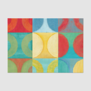 Bright Pop Art with Circles and Squares Tissue Paper