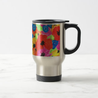 Bright Poppies and Cornflowers Travel Mug