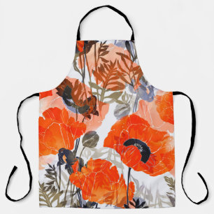 Bright Poppies Imprints: Seamless Art Apron