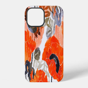Bright Poppies Imprints: Seamless Art iPhone 12 Case