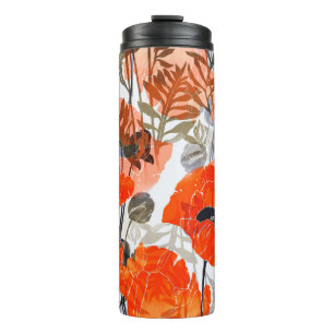 Bright Poppies Imprints: Seamless Art Thermal Tumbler