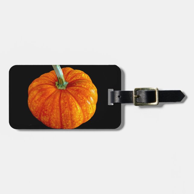 Bright Pumpkin Luggage Tag (Front Horizontal)