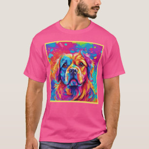 Bright Pup: Colorful Dog Design T-Shirt