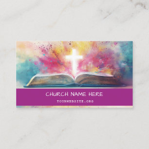 Bright Purple Bible Church Business Card
