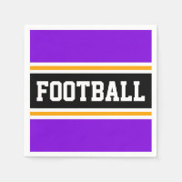 Bright Purple Black White Yellow FOOTBALL Stripes