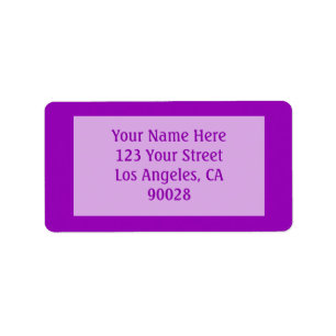 bright purple colour label