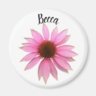 Bright Purple Coneflower Personalised Magnet
