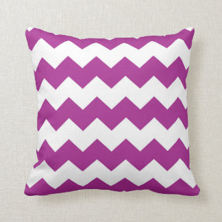 Bright Purple / Dark Magenta Chevron Pattern Cushion