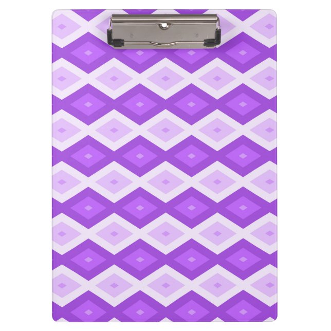 Bright purple diamond pattern clipboard (Front)