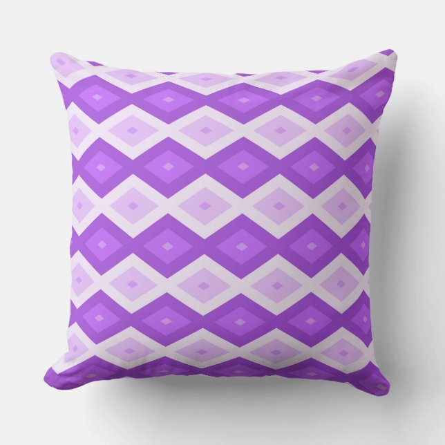 Bright purple diamond pattern cushion (Front)