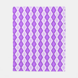Bright purple diamond pattern fleece blanket