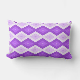 Bright purple diamond pattern lumbar cushion