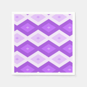 Bright purple diamond pattern napkin