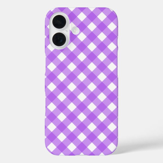 Bright purple gingham Case-Mate iPhone case (Back)