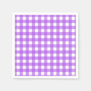 Bright purple gingham napkin