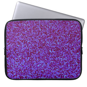 Bright purple glitter laptop sleeve