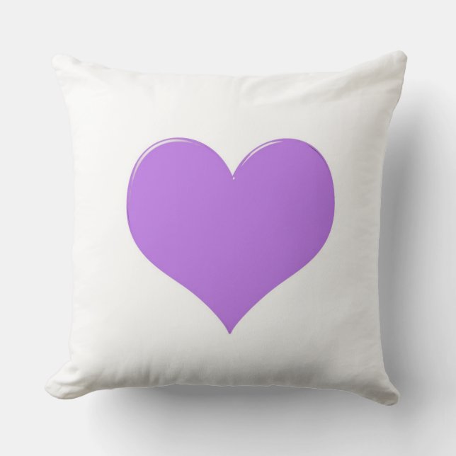 Bright, purple heart design pillow. cushion (Front)
