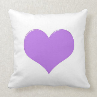 Bright, purple heart design pillow. cushion