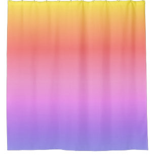 Bright Purple pink orange ombre abstract design Shower Curtain