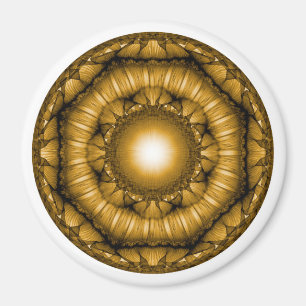 Bright radiating geometric ornament magnet