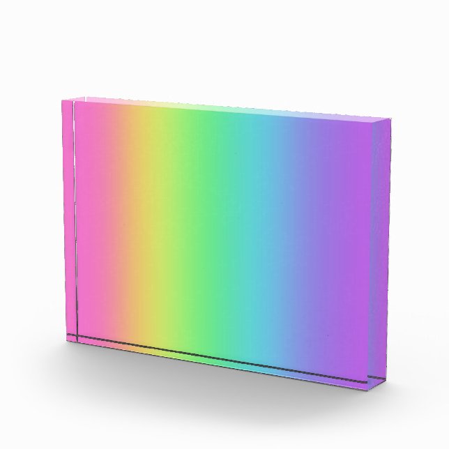 Bright Rainbow Acrylic Block (Right)