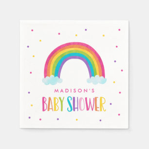 Bright Rainbow Baby Shower Napkin