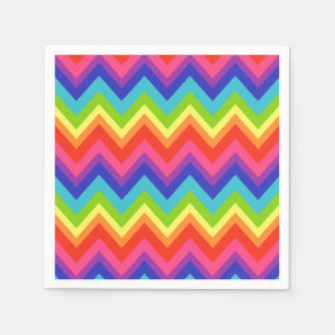 Bright Rainbow Birthday Party Celebration Napkins