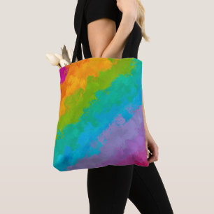 Bright Rainbow Birthday Party Prize Tote Bag