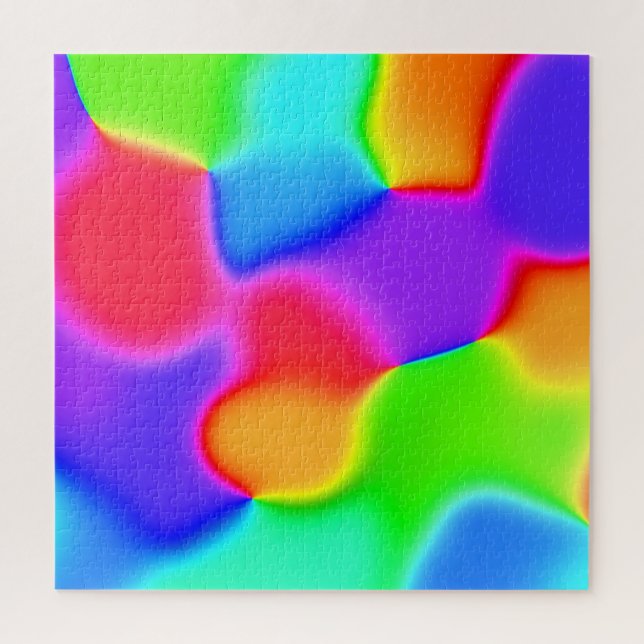 Bright Rainbow Blobs Jigsaw Puzzle (Vertical)