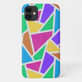 Bright rainbow colors mosaic iPhone 11 case