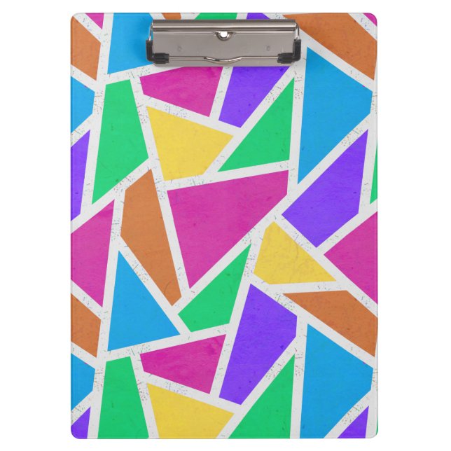 Bright rainbow colors mosaic clipboard (Front)