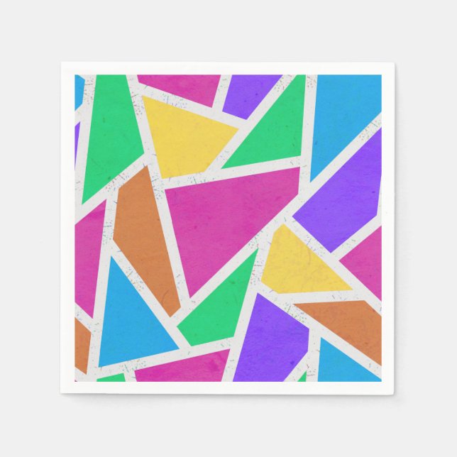 Bright rainbow colors mosaic napkin (Front)