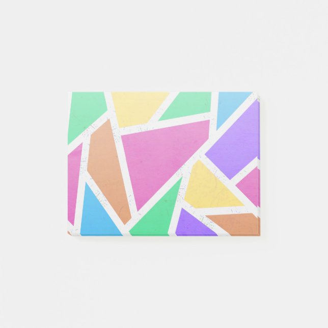Bright rainbow colors mosaic post-it notes (Front)