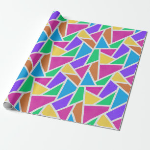 Bright rainbow colors mosaic wrapping paper