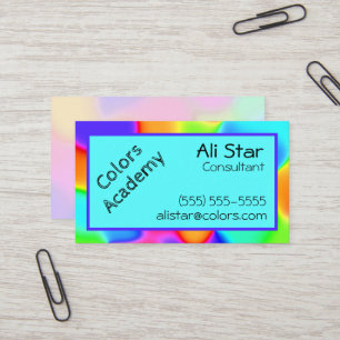 Bright Rainbow Colours Business Cards