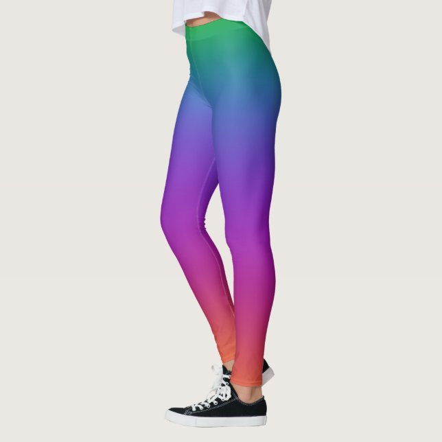 Bright Rainbow Colours Leggings (Left)