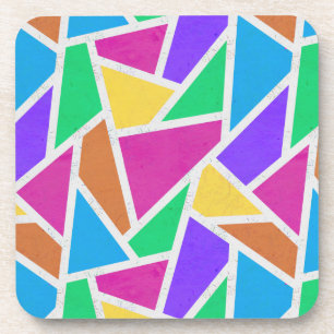 Bright rainbow colours mosaic coaster
