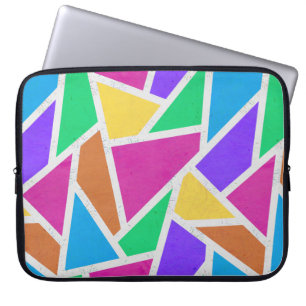 Bright rainbow colours mosaic laptop sleeve