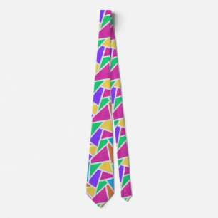 Bright rainbow colours mosaic tie